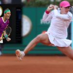 Iga Swiatek during the 2024 Madrid Open final (with Nadal)